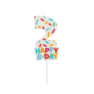 Svíčka dortová Happy B-day číslo 2 Albi
