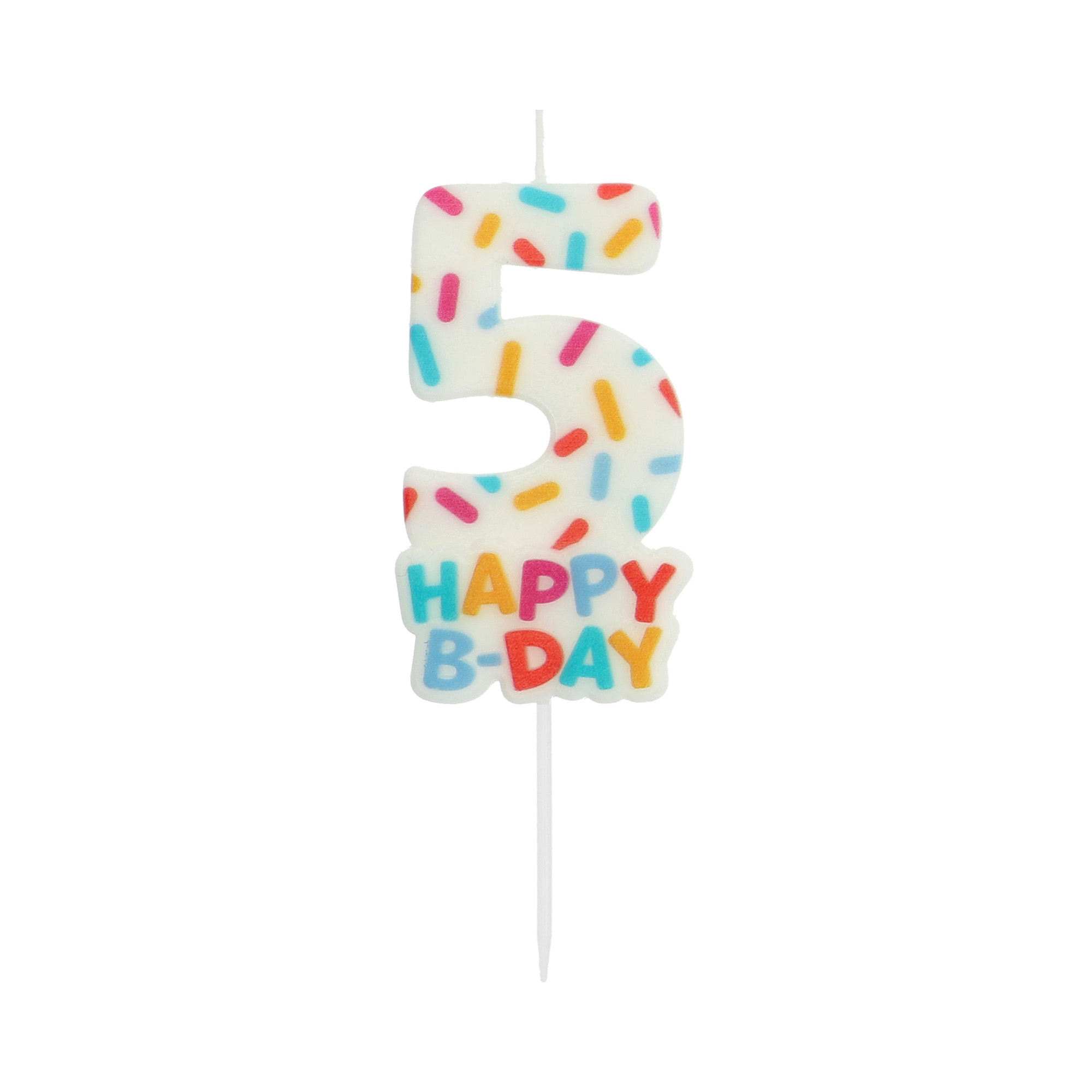 Svíčka dortová Happy B-day číslo 5 Albi