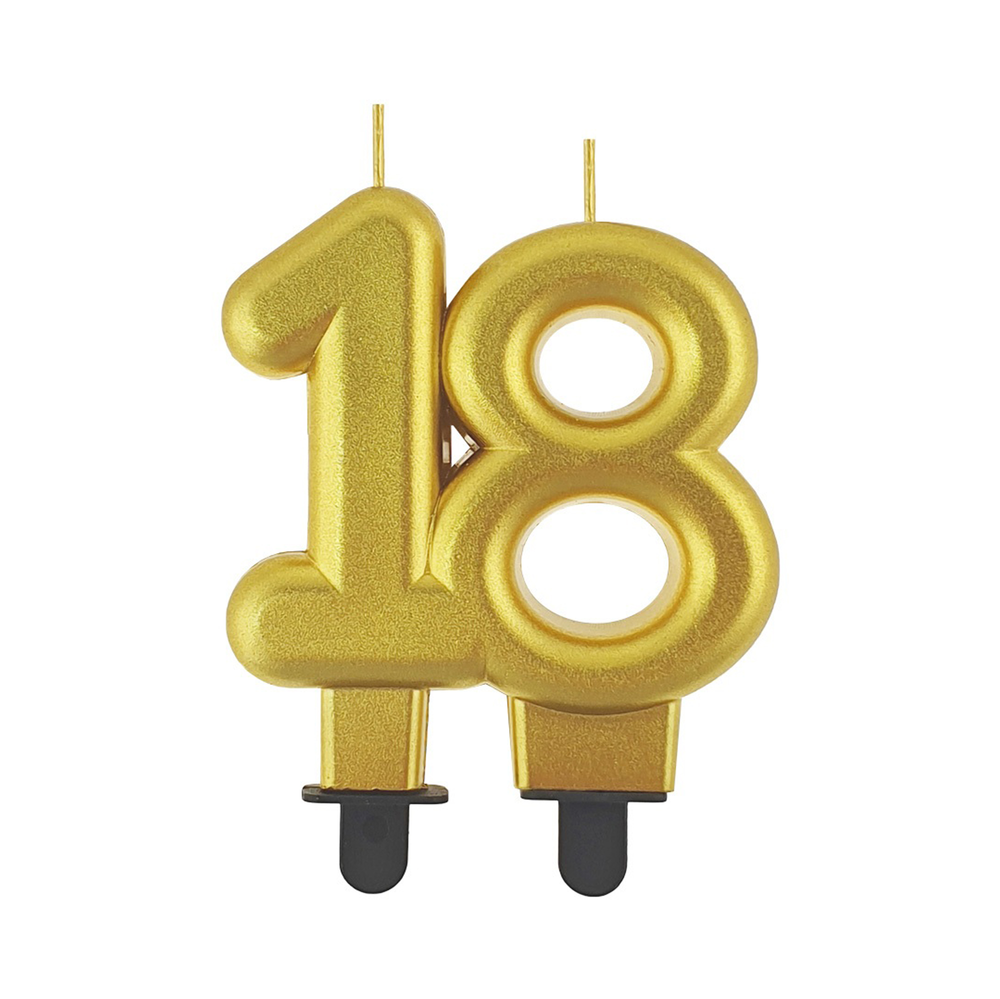 Svíčka dortová Ročník zlatá číslo 18 Albi