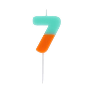 Svíčka dortová dvoubarevná číslo 7 Albi