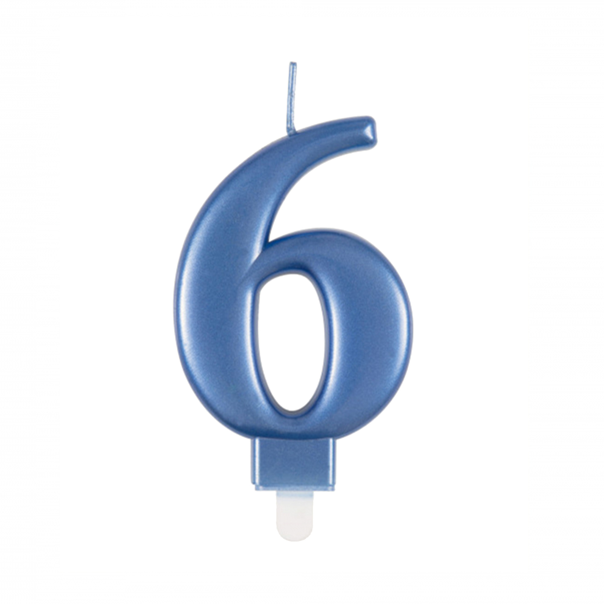 Svíčka dortová modrá číslo 6 Albi