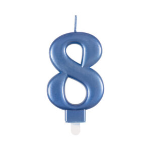 Svíčka dortová modrá číslo 8 Albi
