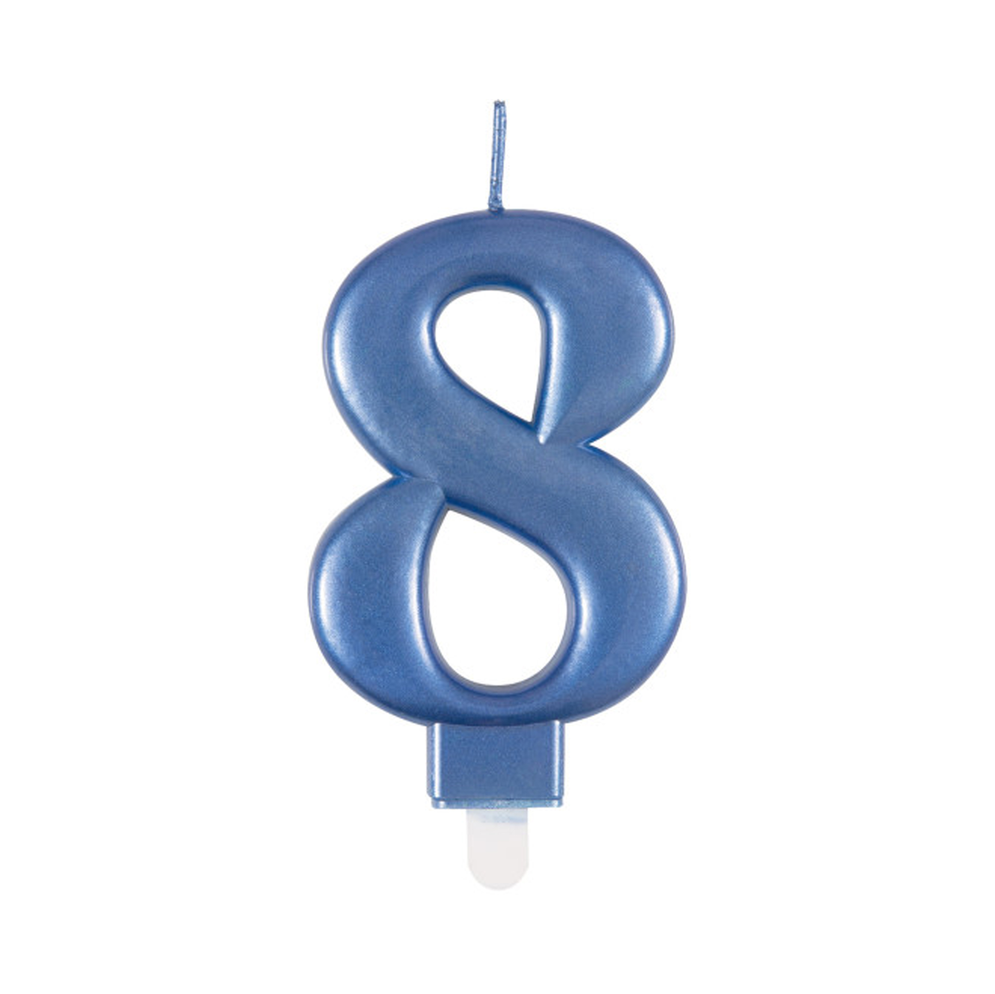 Svíčka dortová modrá číslo 8 Albi