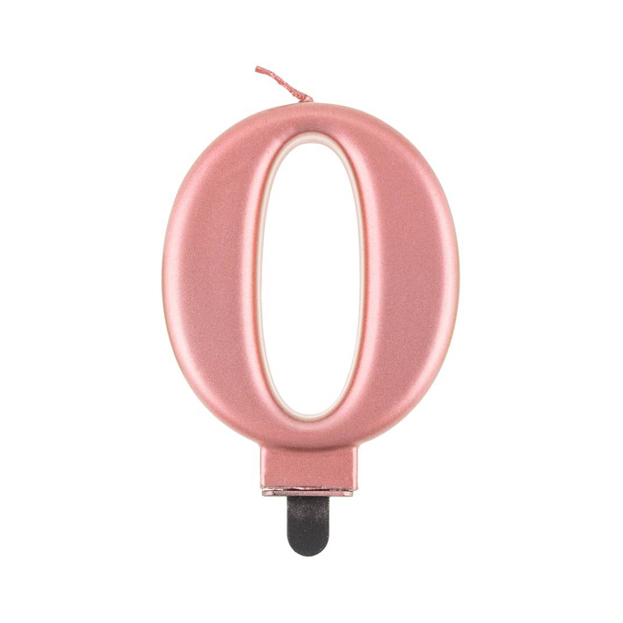 Svíčka dortová rose gold číslo 0 Albi