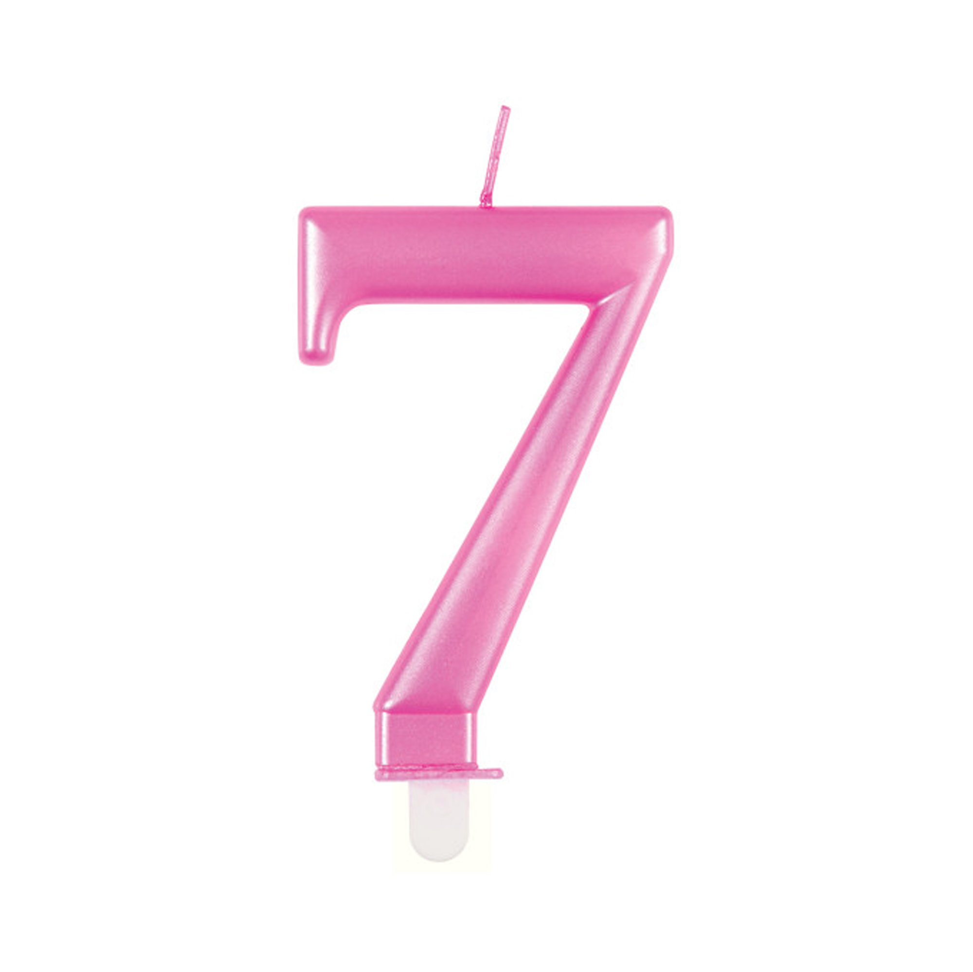 Svíčka dortová růžová číslo 7 Albi