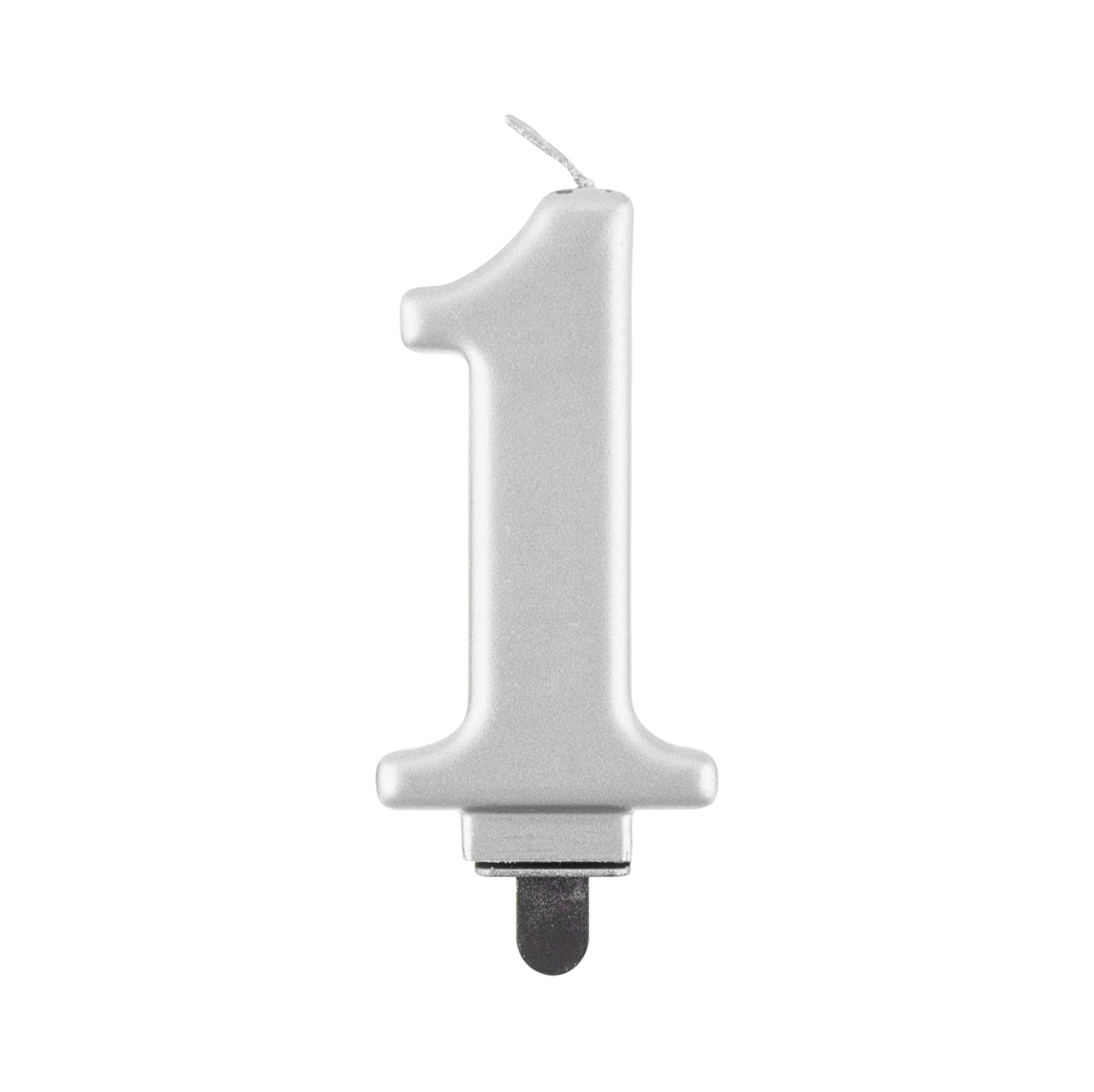 Svíčka dortová stříbrná číslo 1 Albi