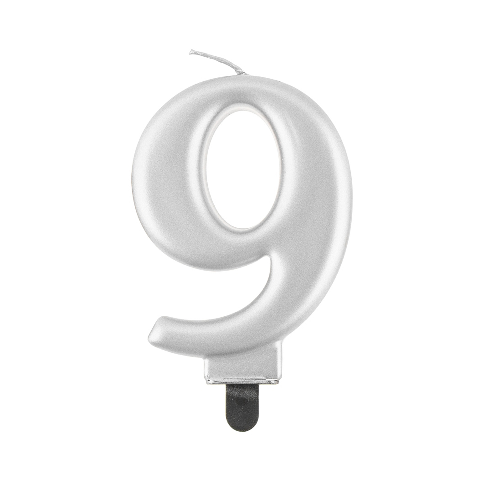 Svíčka dortová stříbrná číslo 9 Albi