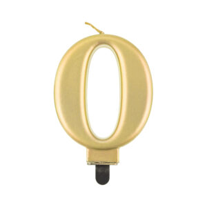 Svíčka dortová zlatá číslo 0 Albi