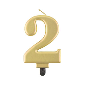 Svíčka dortová zlatá číslo 2 Albi