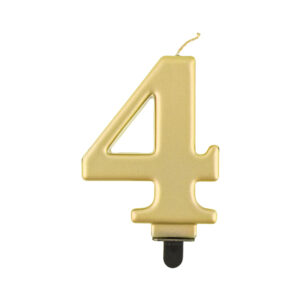 Svíčka dortová zlatá číslo 4 Albi