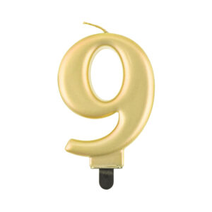 Svíčka dortová zlatá číslo 9 Albi