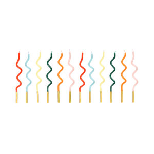 Svíčky dortové spirály barevné 12 ks Albi