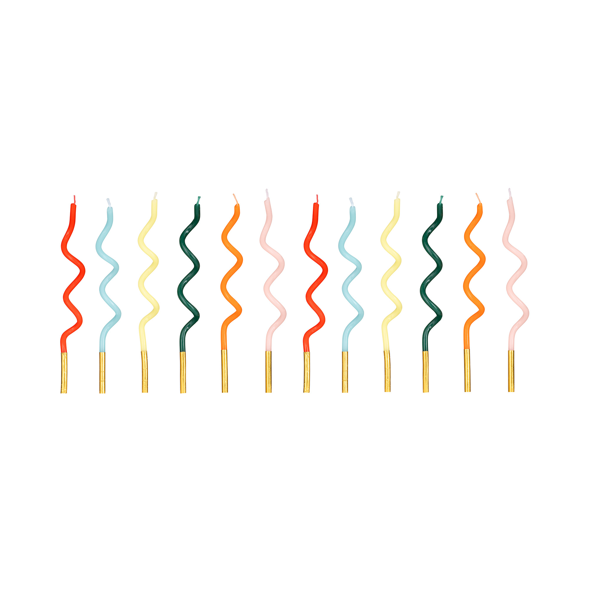 Svíčky dortové spirály barevné 12 ks Albi