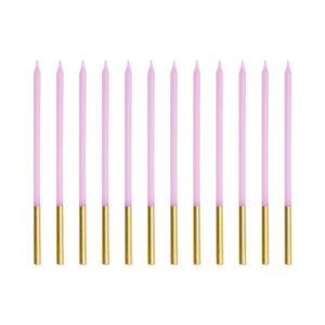 Svíčky dortové světle fialovo-zlaté 12 ks Albi