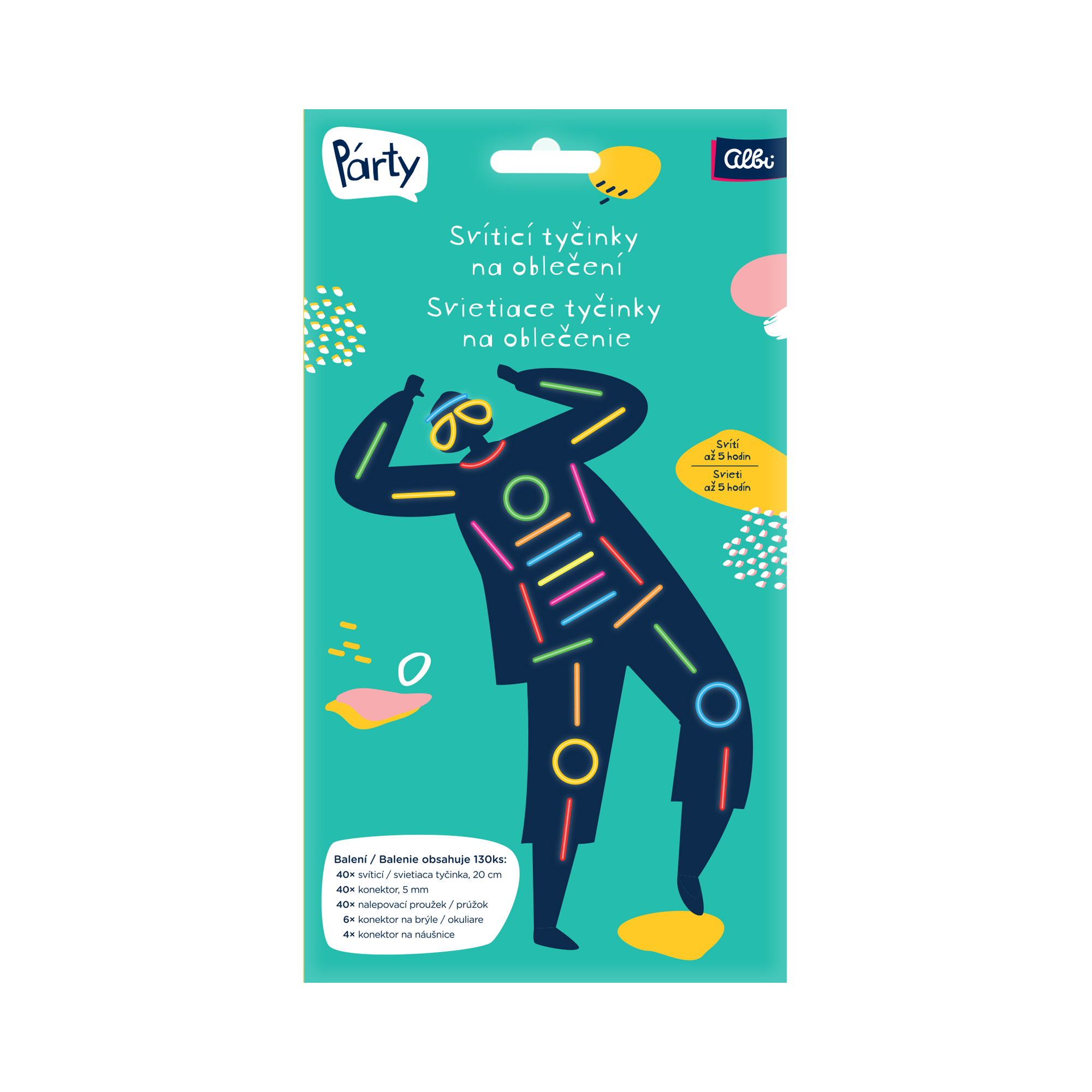 Svítící tyčinky na oblečení uni Albi - Obrázek 2