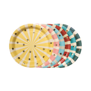 Talíře Cirkus pruhované 6 ks Albi