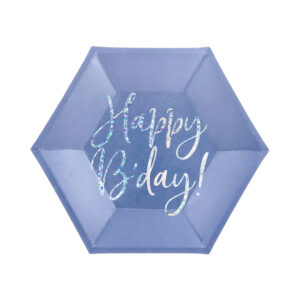 Talíře Happy B'day! tmavě modré 6 ks Albi