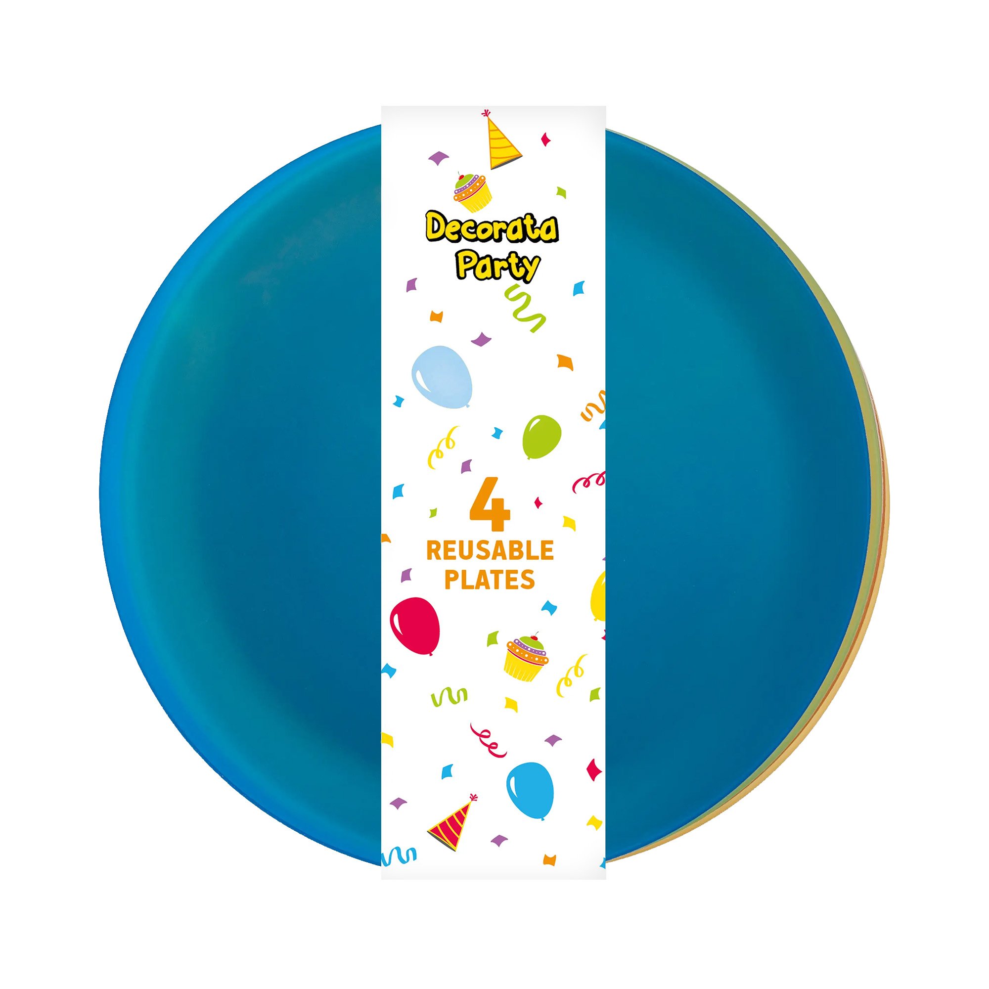 Talíře plastové barevné 4 ks Albi