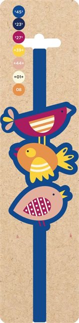 Textilní záložka - Ptáčci Albi