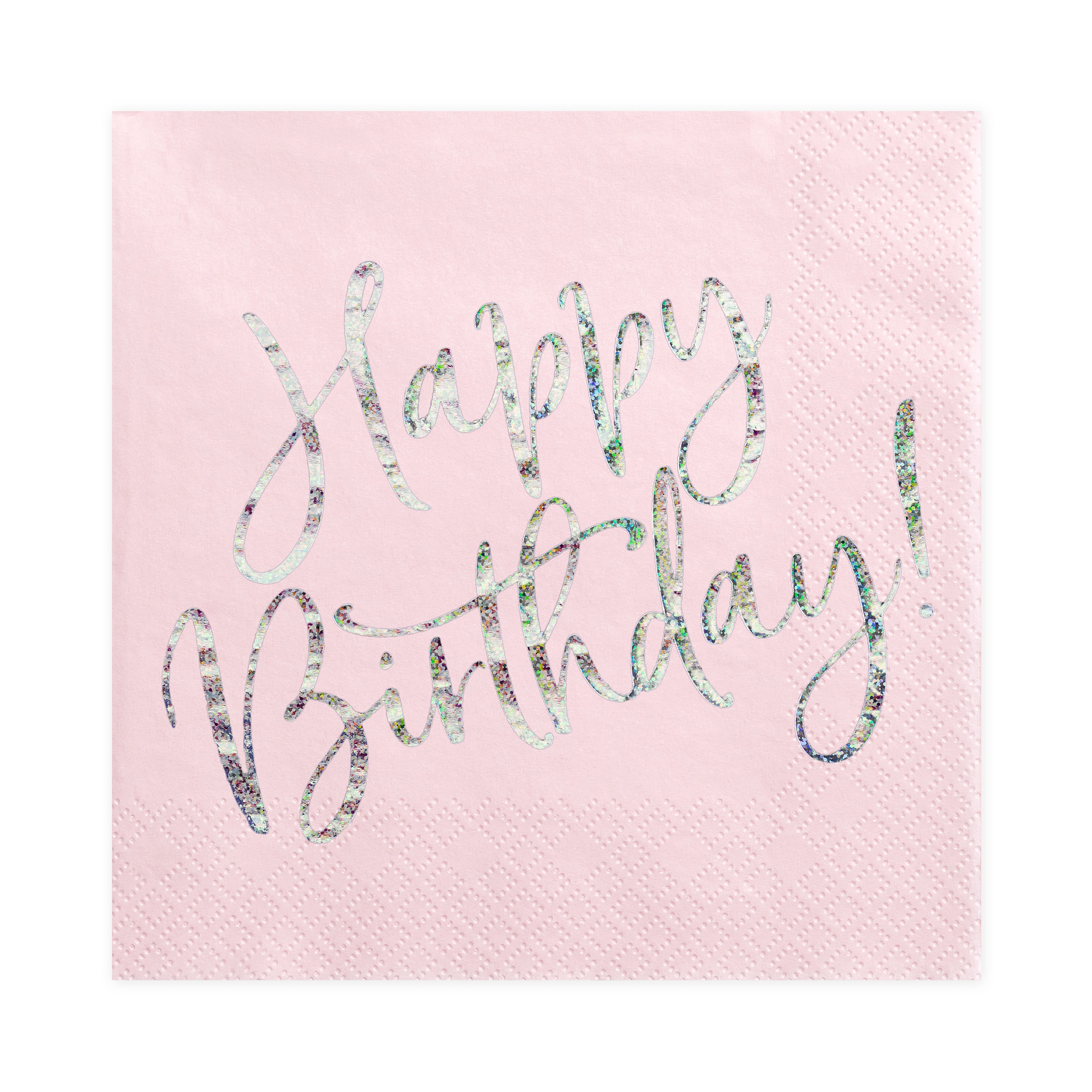 Ubrousky Happy Birthday! světle růžové 20 ks Albi