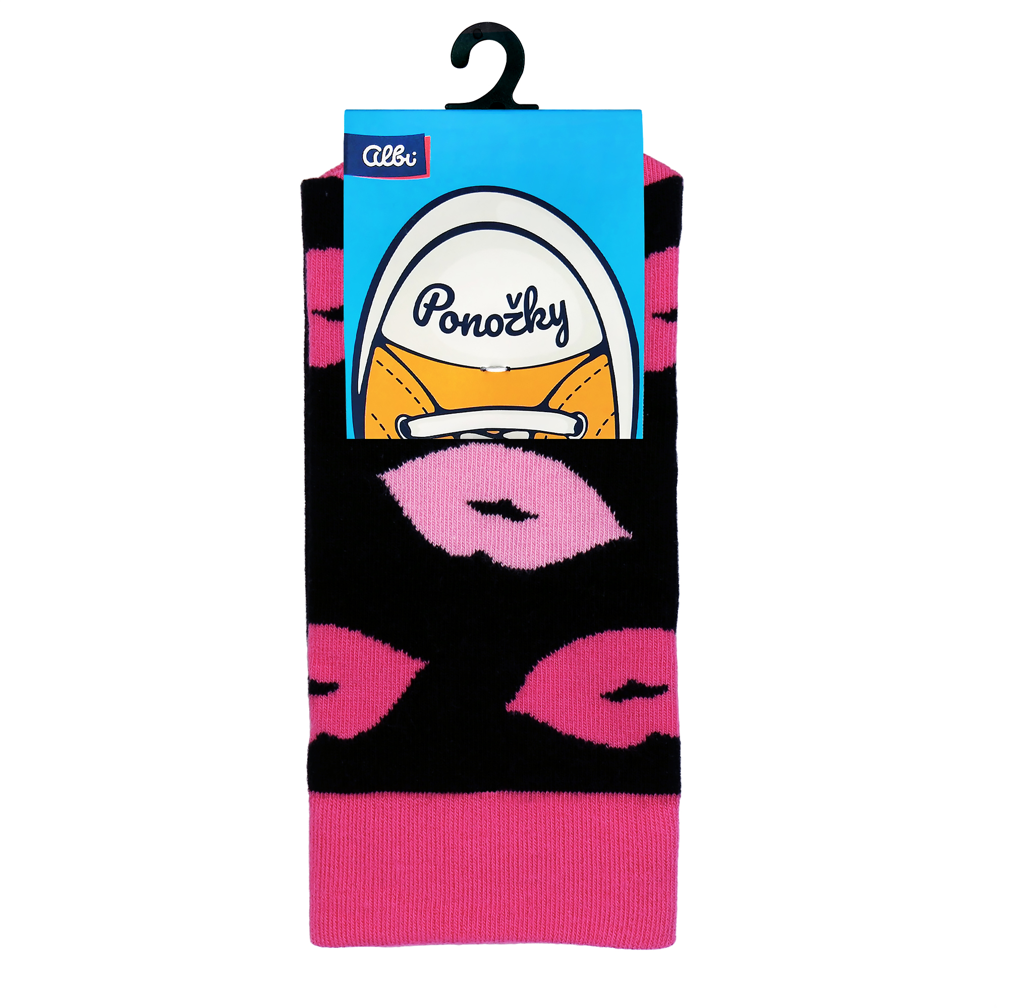 Valentýnské ponožky - Pusinky Albi