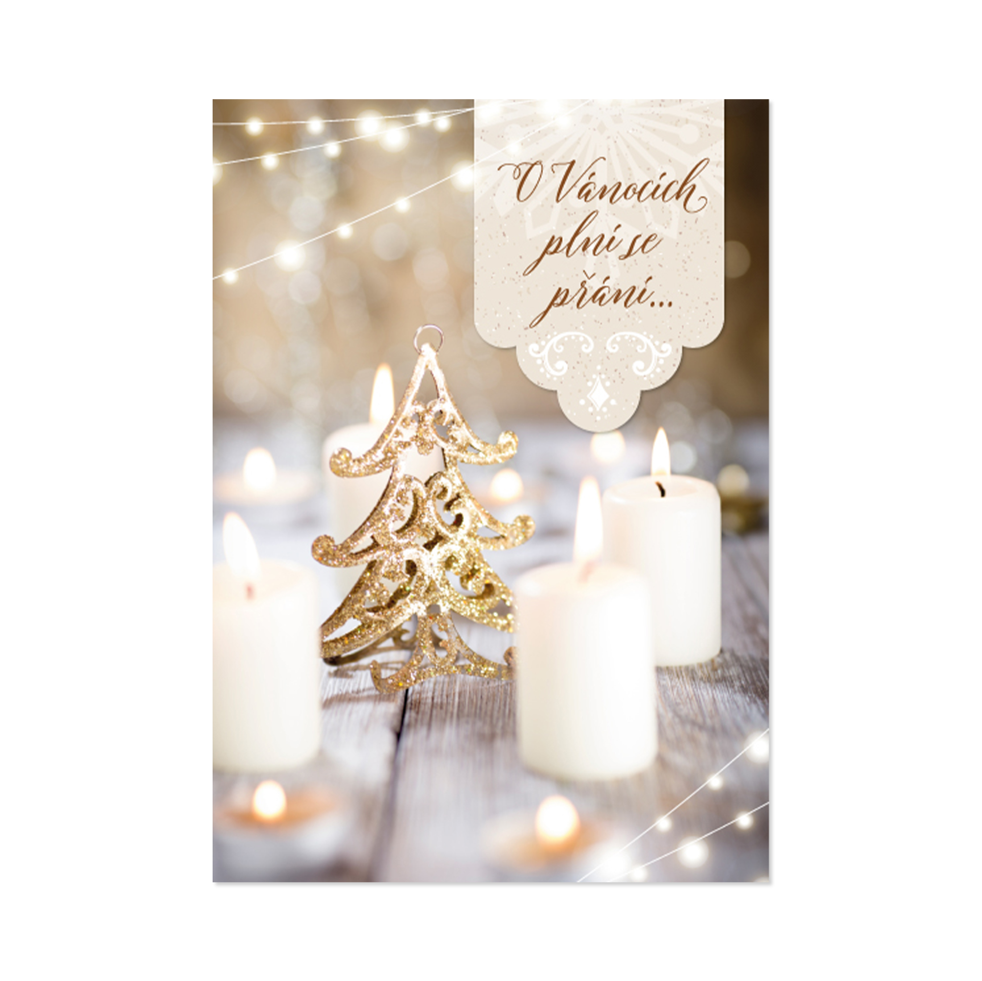 Vánoční hrací přání - Svíčky Albi