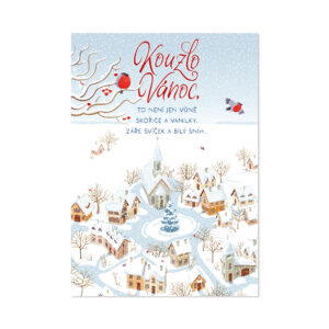Vánoční hrací přání - Zasněžené náměstí Albi