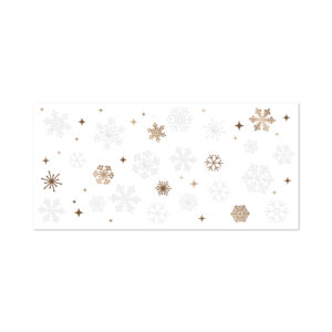 Vánoční obálka na peníze - Bílo zlaté vločky Albi