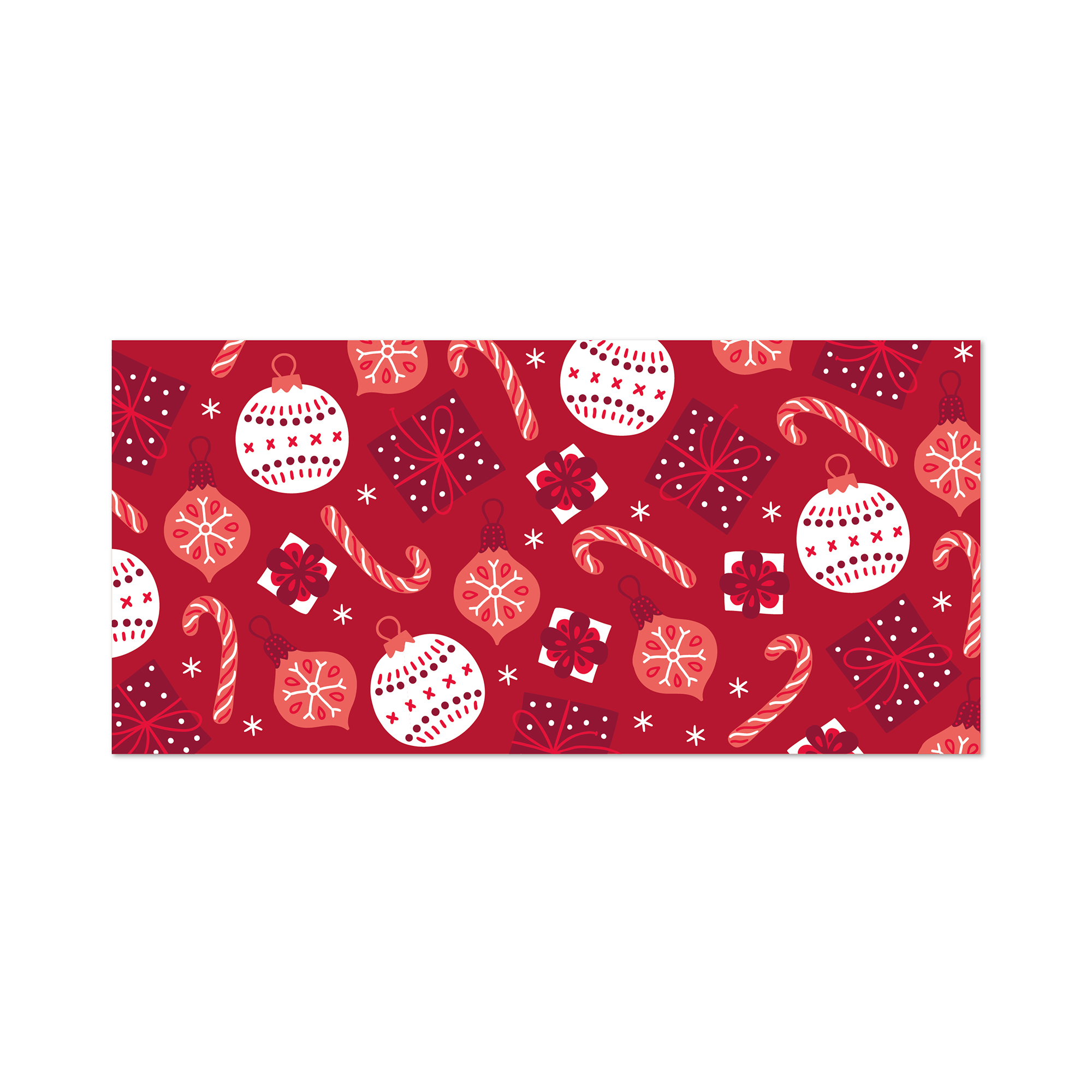 Vánoční obálka na peníze - Červené ozdoby Albi