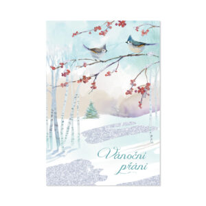 Vánoční přání - Dvě sýkorky Albi