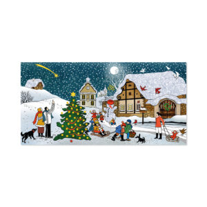 Vánoční přání - Lidé na návsi Albi