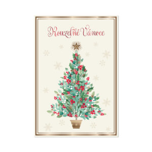 Vánoční přání - Ozdobený stromeček Albi