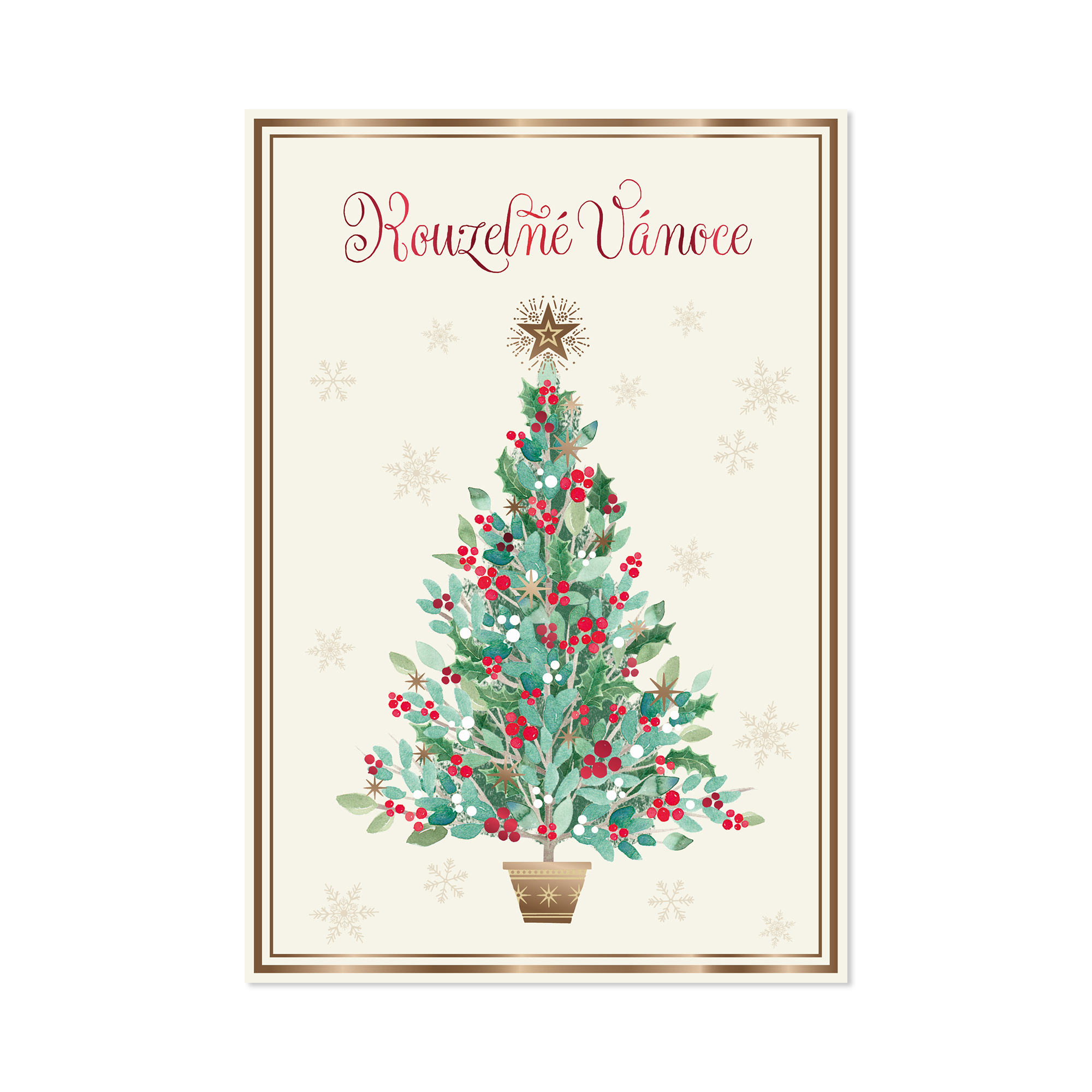 Vánoční přání - Ozdobený stromeček Albi