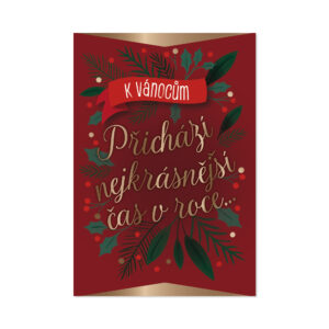 Vánoční přání - Zlatý text Albi