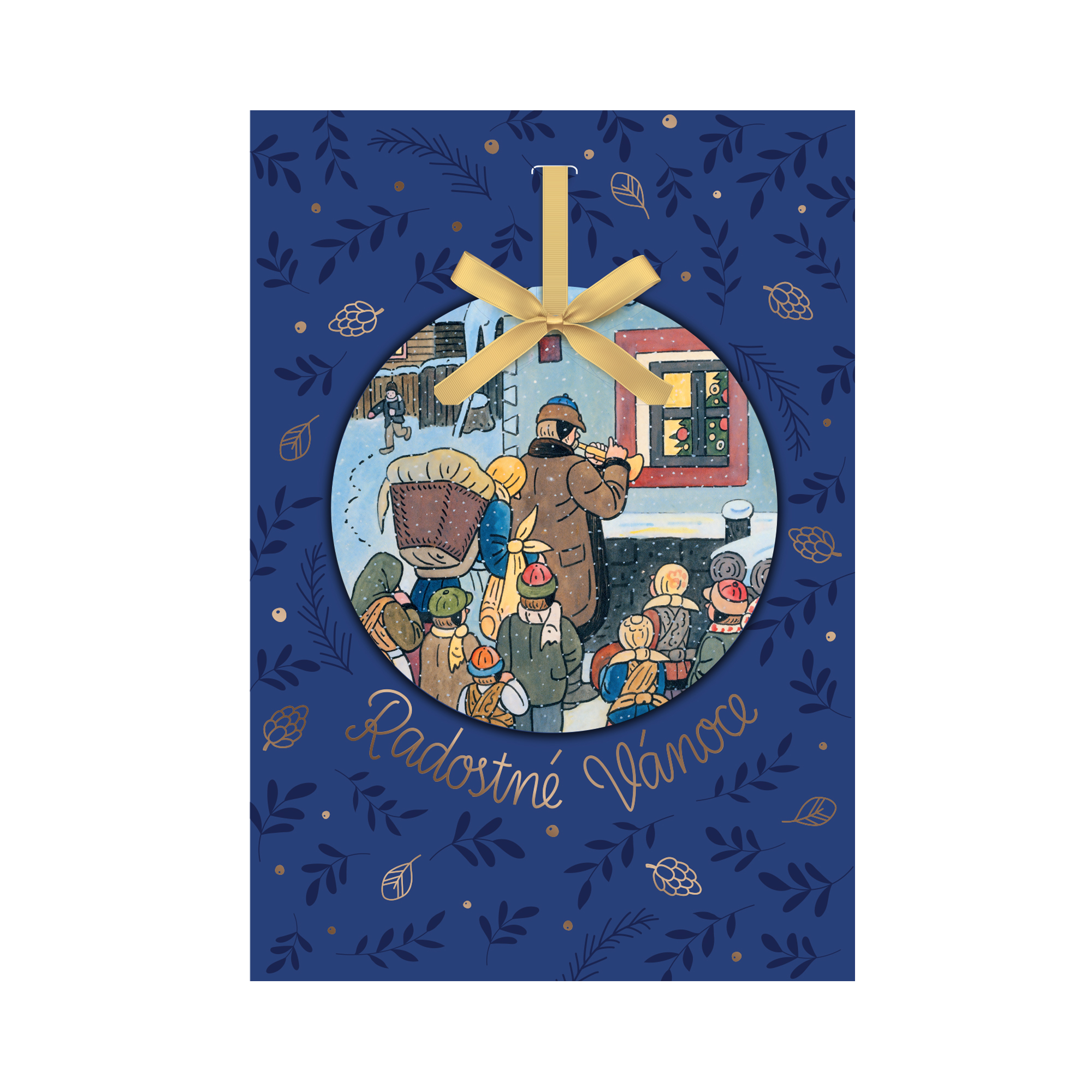 Vánoční přání s ozdobou Josef Lada - Radostné Vánoce Albi