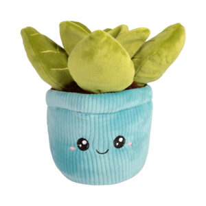 Velká plyšová květina - Modrý květináč Albi