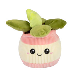 Velká plyšová květina - Růžový květináč Albi