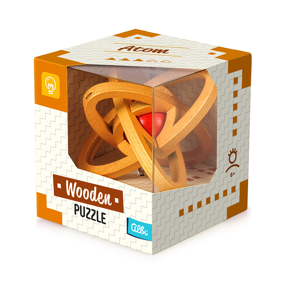 Velký dřevěný hlavolam - Atom Albi