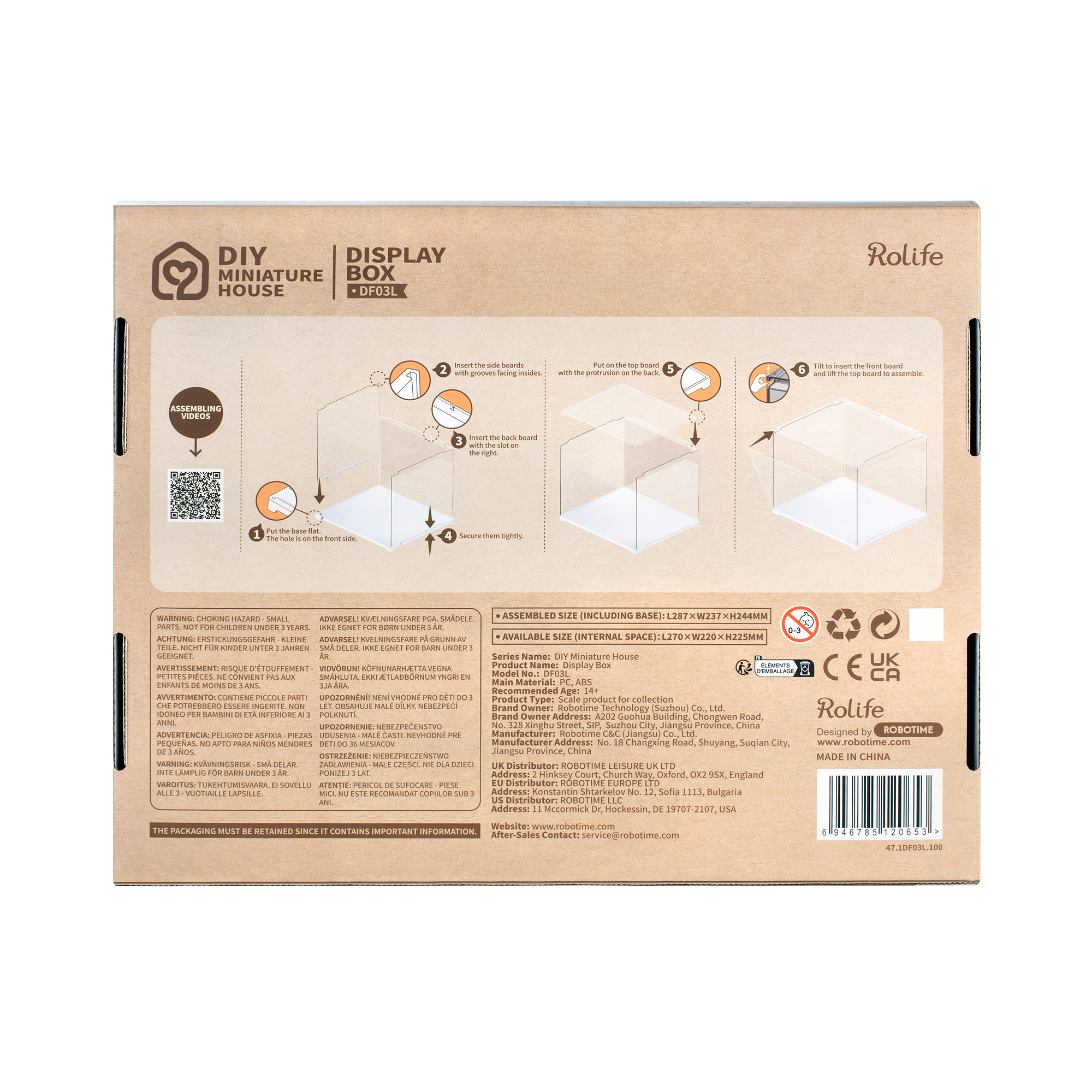 Vitrína pro miniaturní domečky Robotime Robotime - Obrázek 3