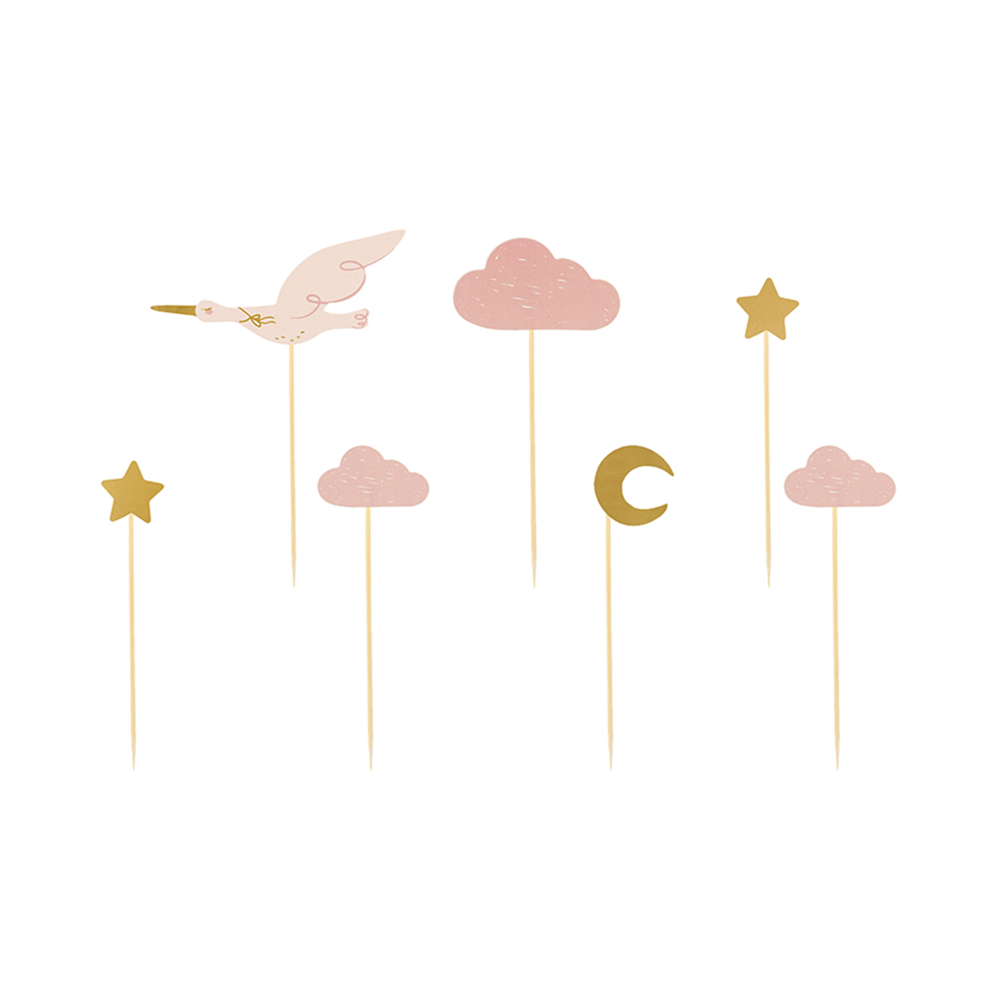 Zápich Čáp růžový 7 ks Albi