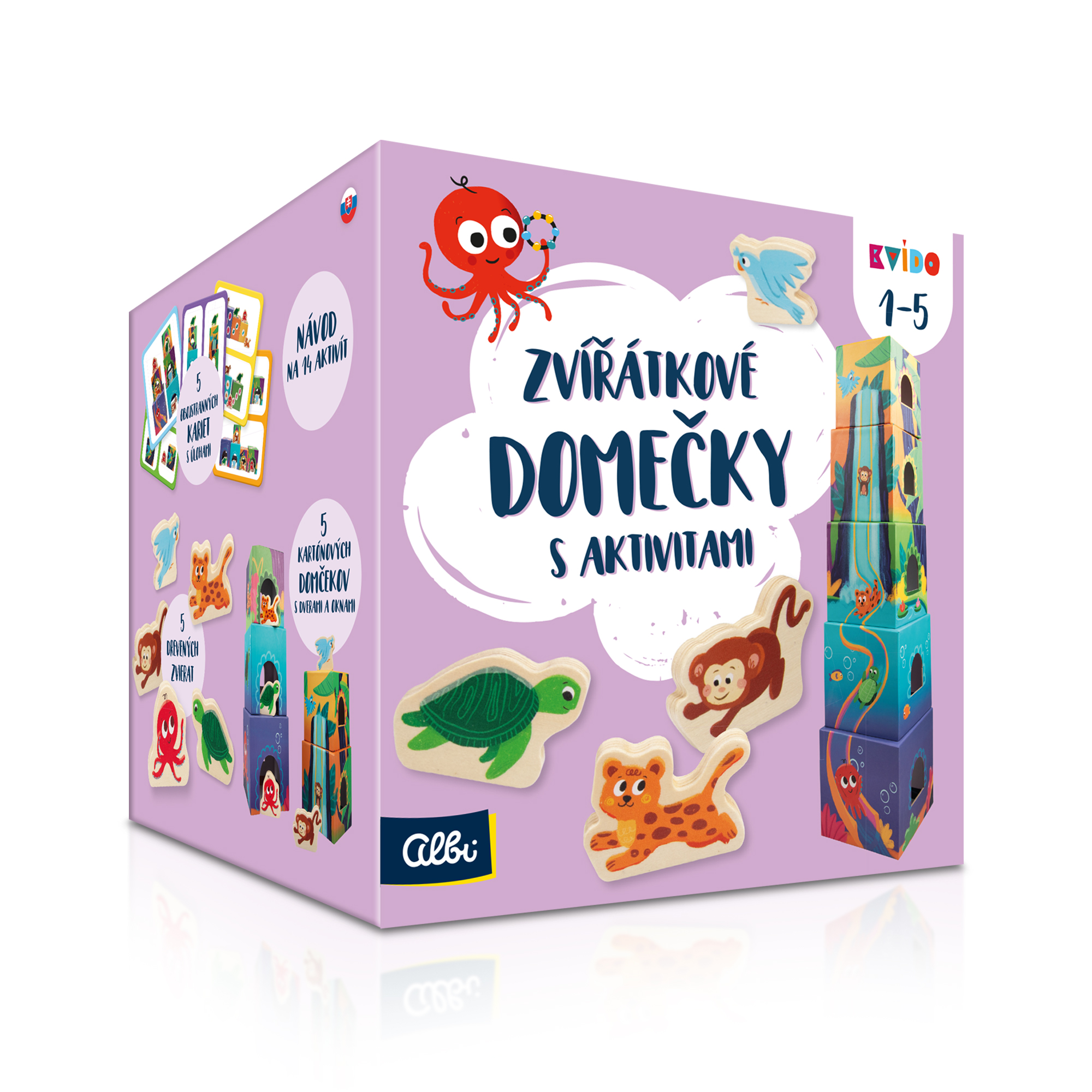 Zvířátkové domečky s aktivitami - Kvído Albi