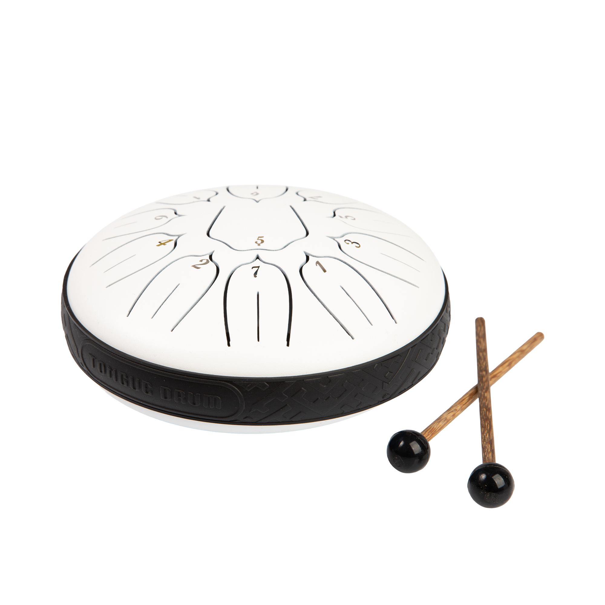 Bílý ocelový bubínek - 11 tónů Albi