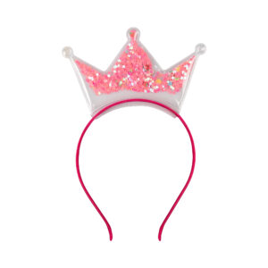 Čelenka s korunkou růžová Albi