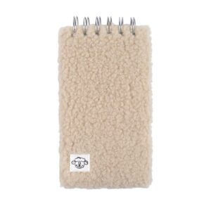 Chlupatý béžový zápisník se spirálou Albi