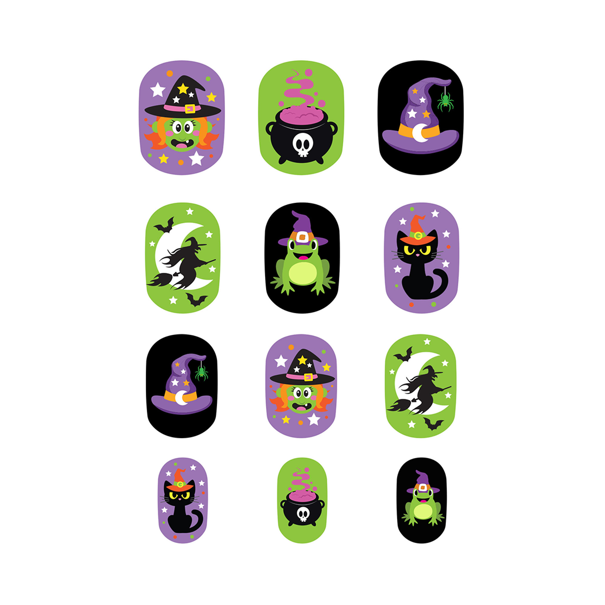 Dětské nalepovací nehty Čarodějnice 12 ks Albi - Obrázek 2