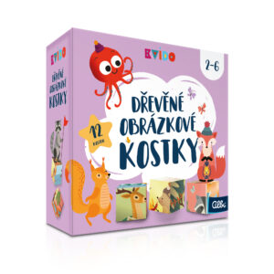 Dřevěné obrázkové kostky - Kvído Albi