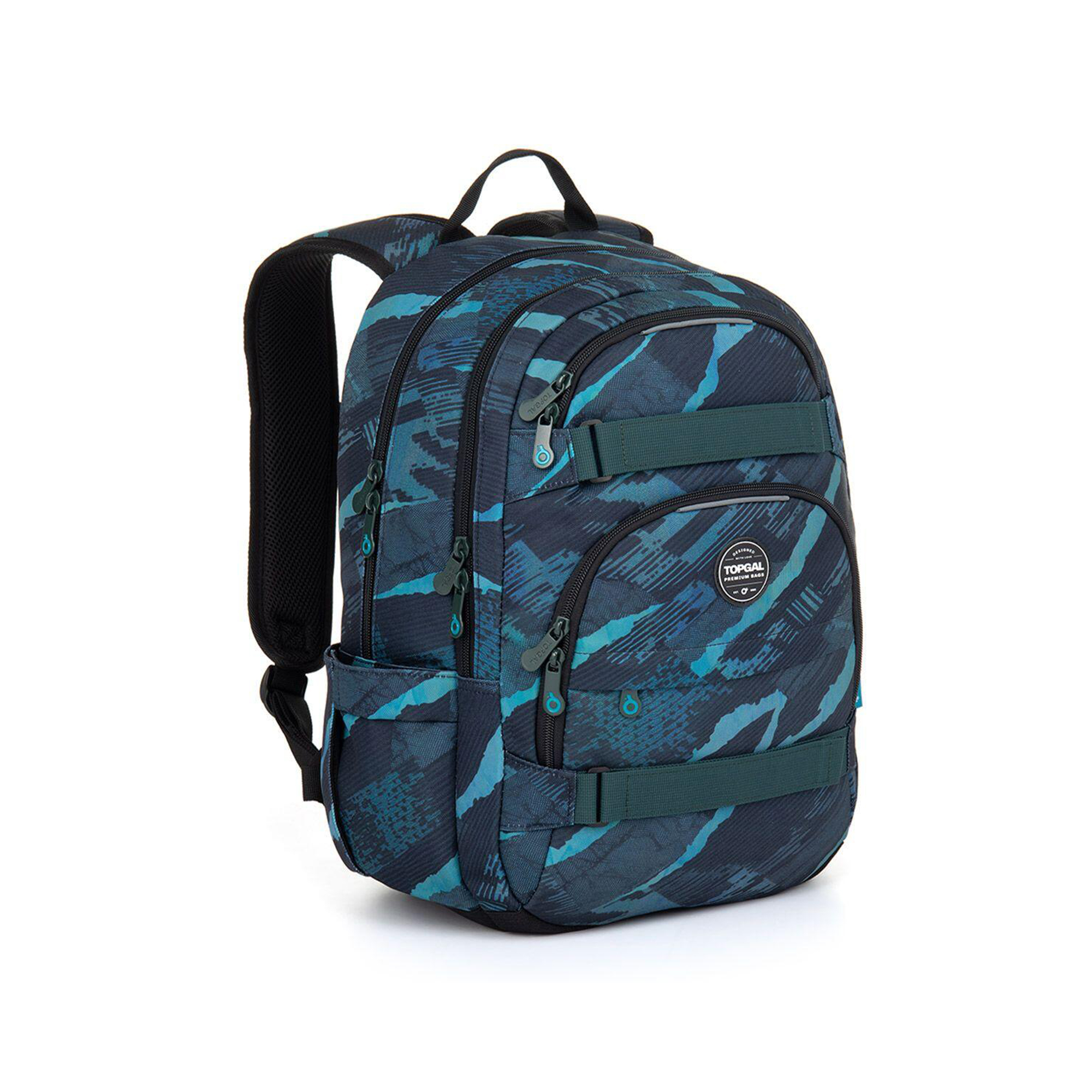 Modro-tyrkysový školní batoh VIKI Topgal