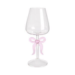 Ozdobná sklenice na víno - Mašle Albi