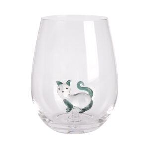 Sklenice s 3D figurkou - Kočka Albi