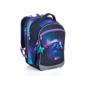 Školní batoh COCO - Tmavý vesmír s jednorožcem Topgal